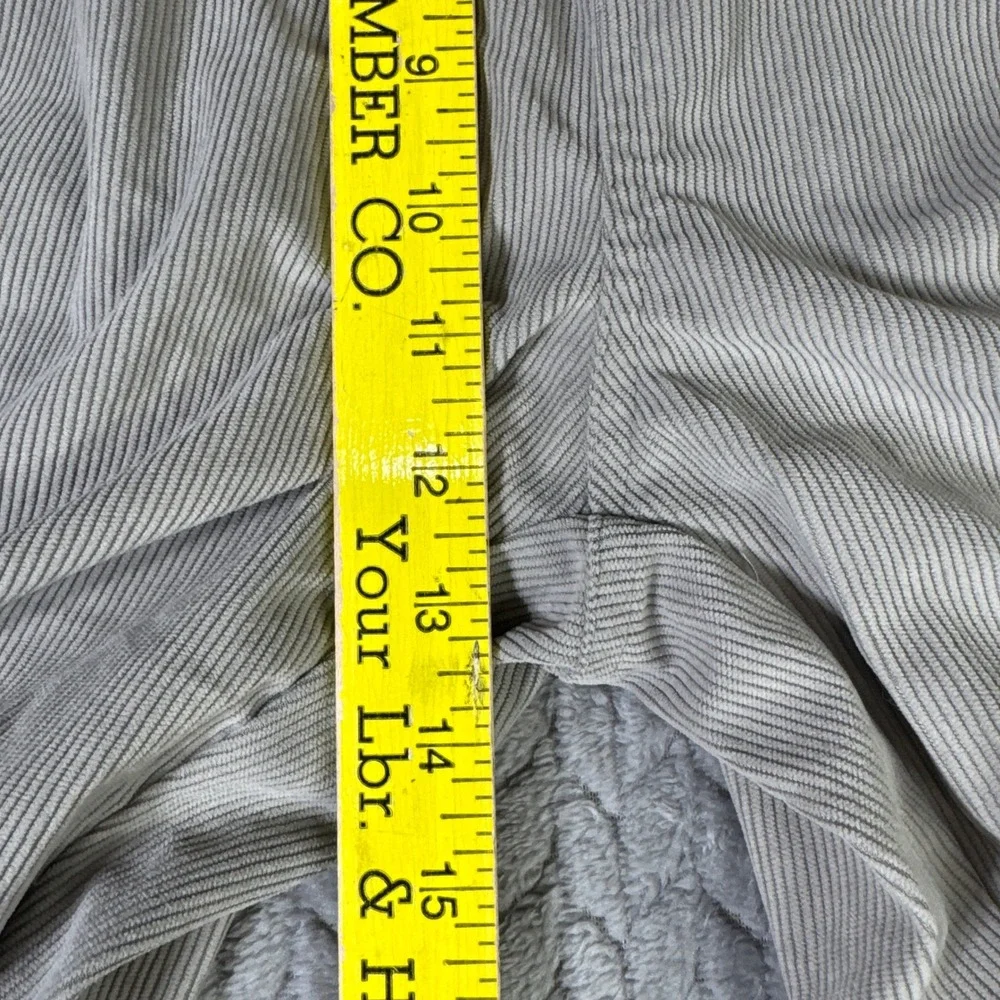 Manfinity Constitution Mens Gray Corduroy Pants Elastic Waist Drawstring Large